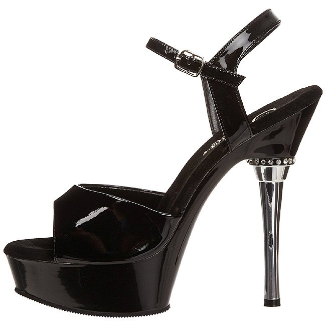 pleaser ALLURE-609 zwarte high heels nederland maat 39 - 40