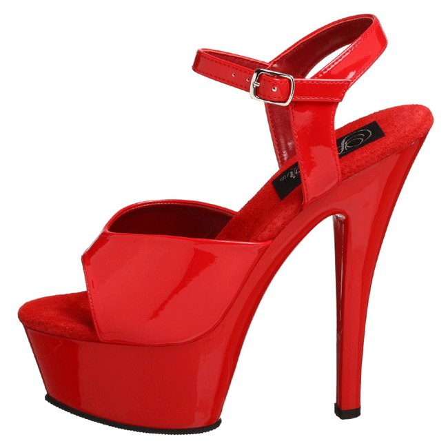 pleaser DELIGHT-609 rode high heels schoenen maat 37 - 38