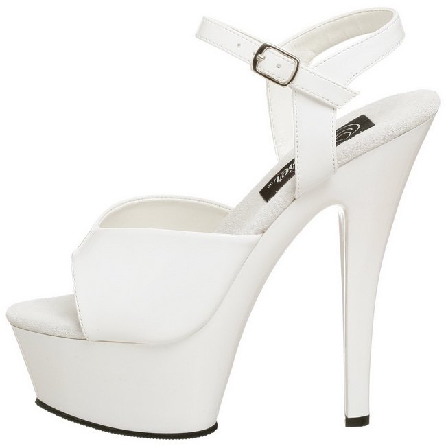 pleaser KISS-209 witte high heels nederland maat 38 - 39